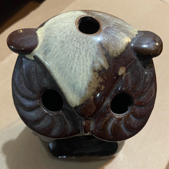 vintage 1970s Inarco owl tealight & incense holder - Picture 2 of 7